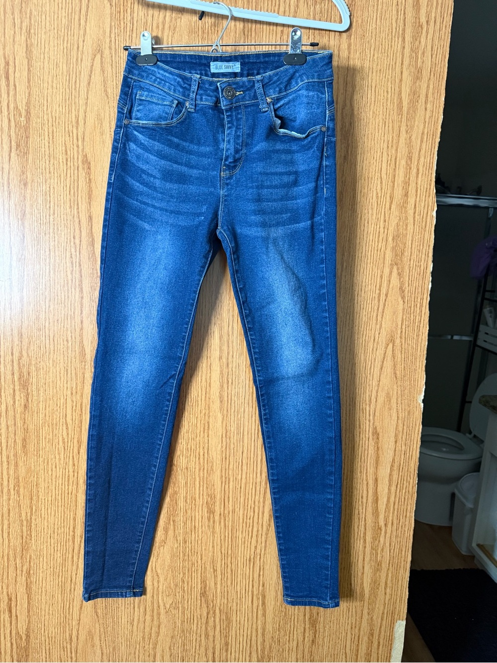 Classic Mid-Rise Skinny Jeans in Blue - Women's